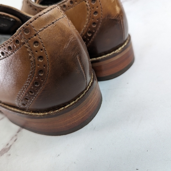 Florsheim Castellano Men 8 D Wing Ox Oxford Shoes Saddle Brown Tan Lace Up 14137 main image 7